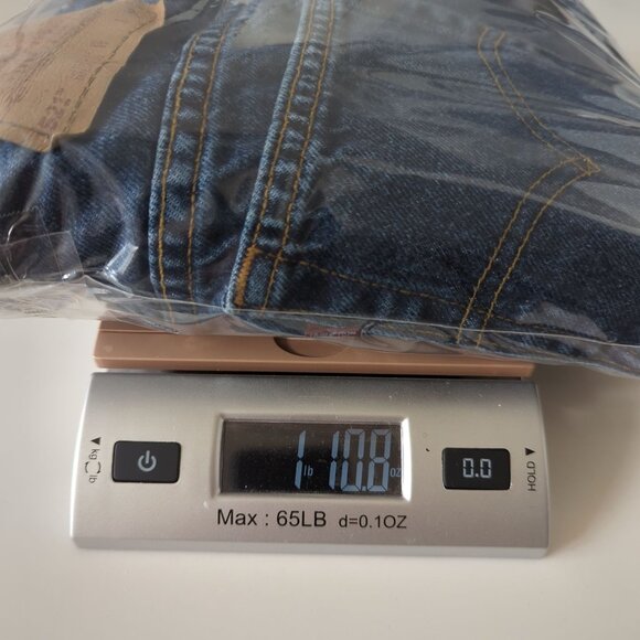 Levi's 521 Vintage‎ Tapered Fit Tapered Leg Women's Blue Denim Jeans Size 14 - Picture 13 of 15